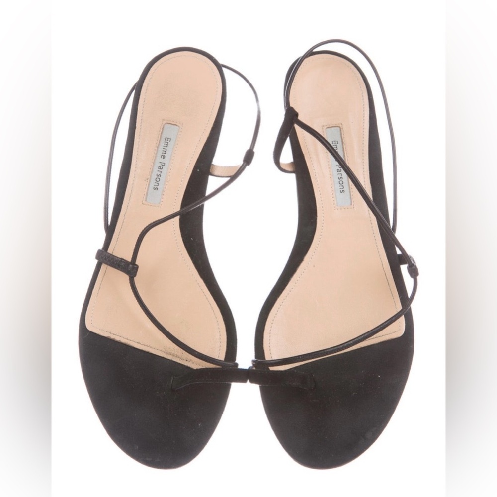 Emme Parsons Hope Black Strappy Sandals. Size 10